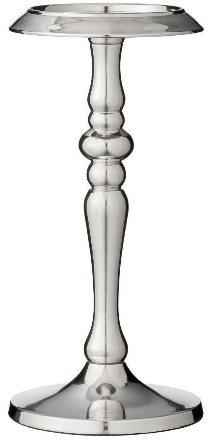 Świecznik Merlia Ø11x23 cm srebrny – obraz-1