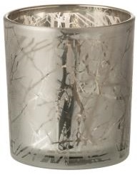 Świecznik szklany szary Ø8x8 cm – obraz-1