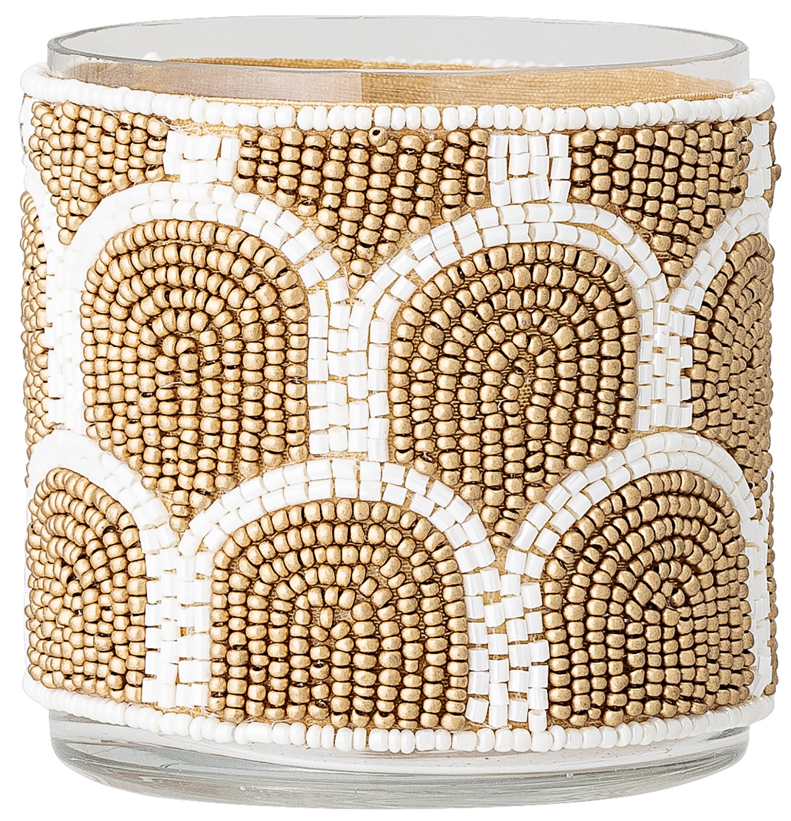 Świecznik szklany brązowy Ø7x7 cm – obraz-1