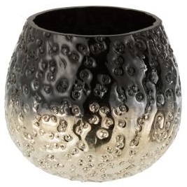 Świecznik na tealighty Gatsby Ø10x9 cm czarno-złoty – obraz-1