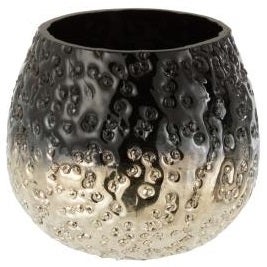 Świecznik na tealighty Gatsby Ø10x9 cm czarno-złoty – obraz-1