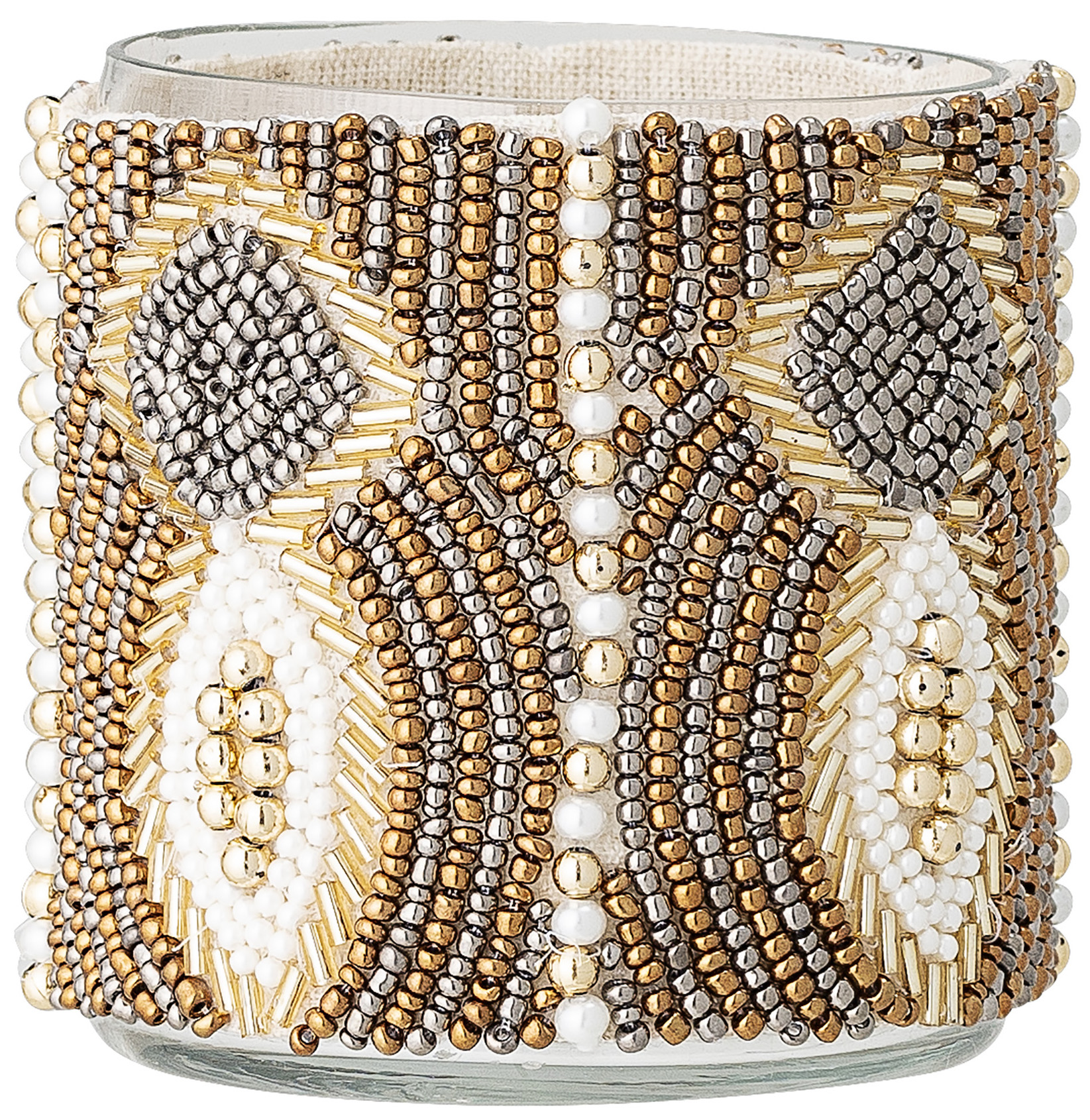 Świecznik szklany kolorowy Ø7x7 cm – obraz-1