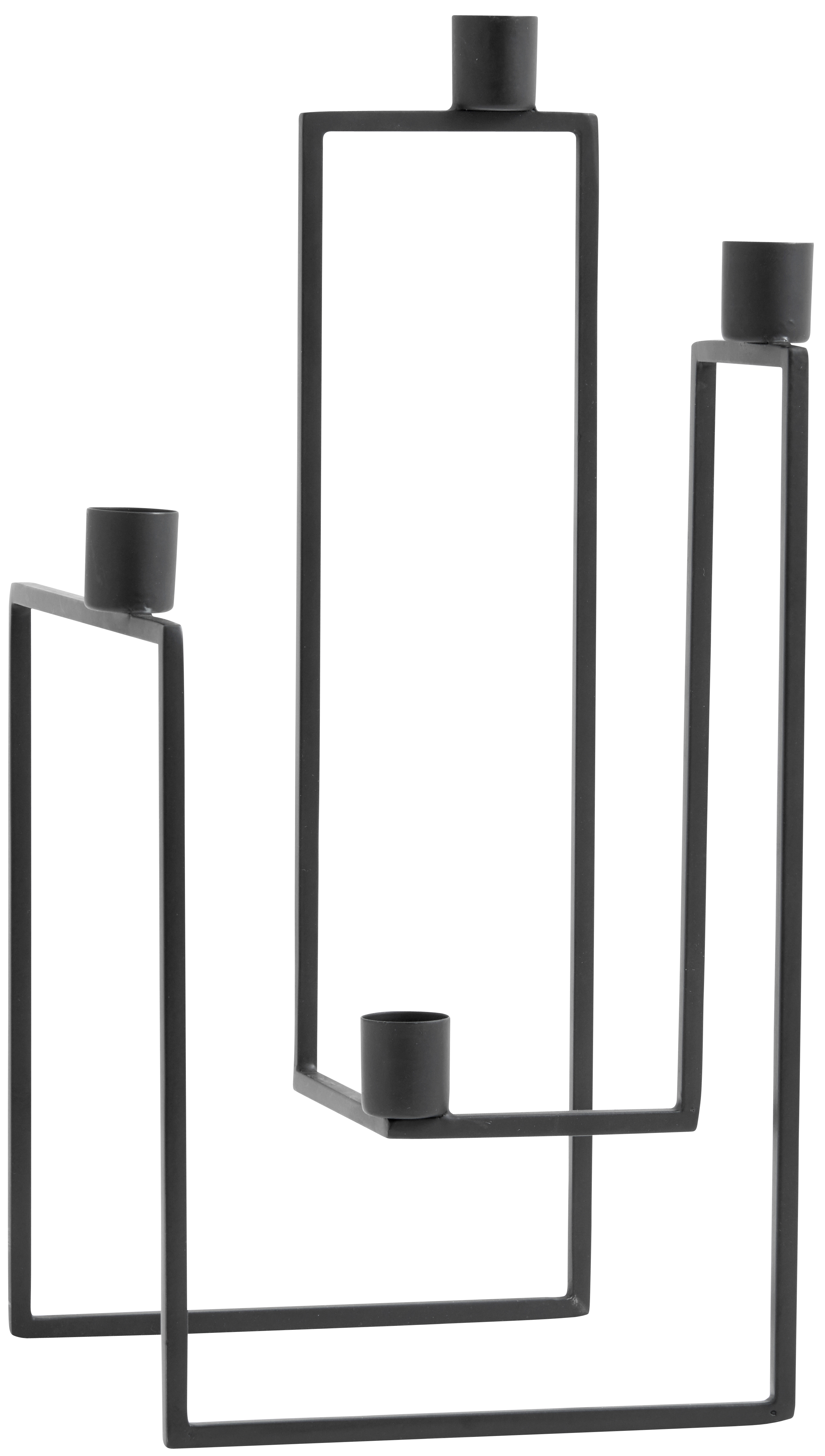 Świecznik Ora 19x35 cm czarny – obraz-1