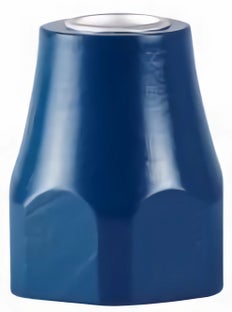 Świecznik drewniany niebieski 7x10 cm – obraz-1