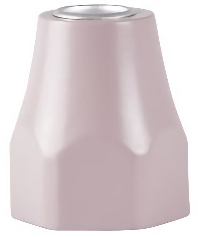 Świecznik drewniany różowy 7x10 cm – obraz-1