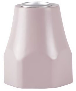 Świecznik drewniany różowy 7x10 cm – obraz-1