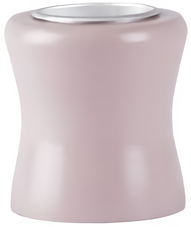 Świecznik drewniany różowy 7x10 cm – obraz-1