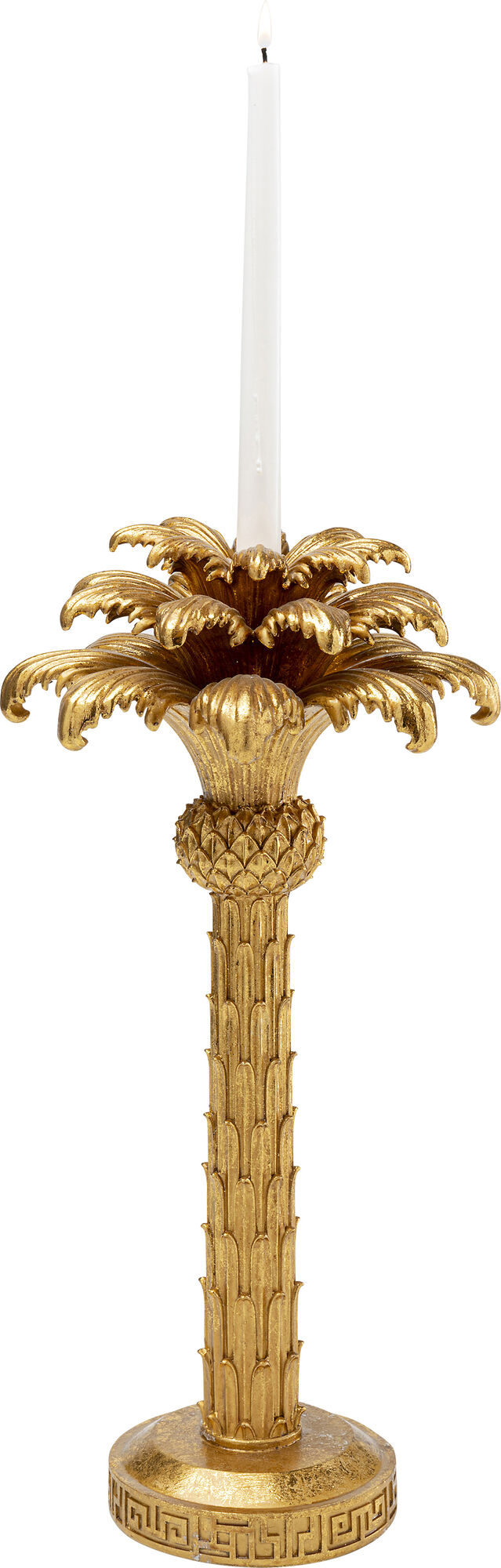 Świecznik złoty palma 22x22 cm – obraz-1