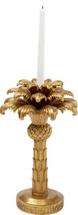 Świecznik złoty palma 23x23 cm – obraz-1
