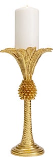 Świecznik złoty palma Ø17x34 cm – obraz-1