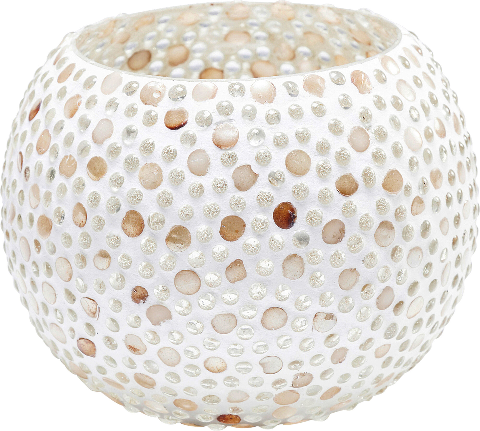 Świecznik Pearls Round 8x10 cm kolorowy – obraz-1