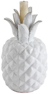 Świecznik Pineapple Ø13x22 cm biały – obraz-1