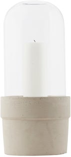 Świecznik szklany transparentny 19x25 cm – obraz-1