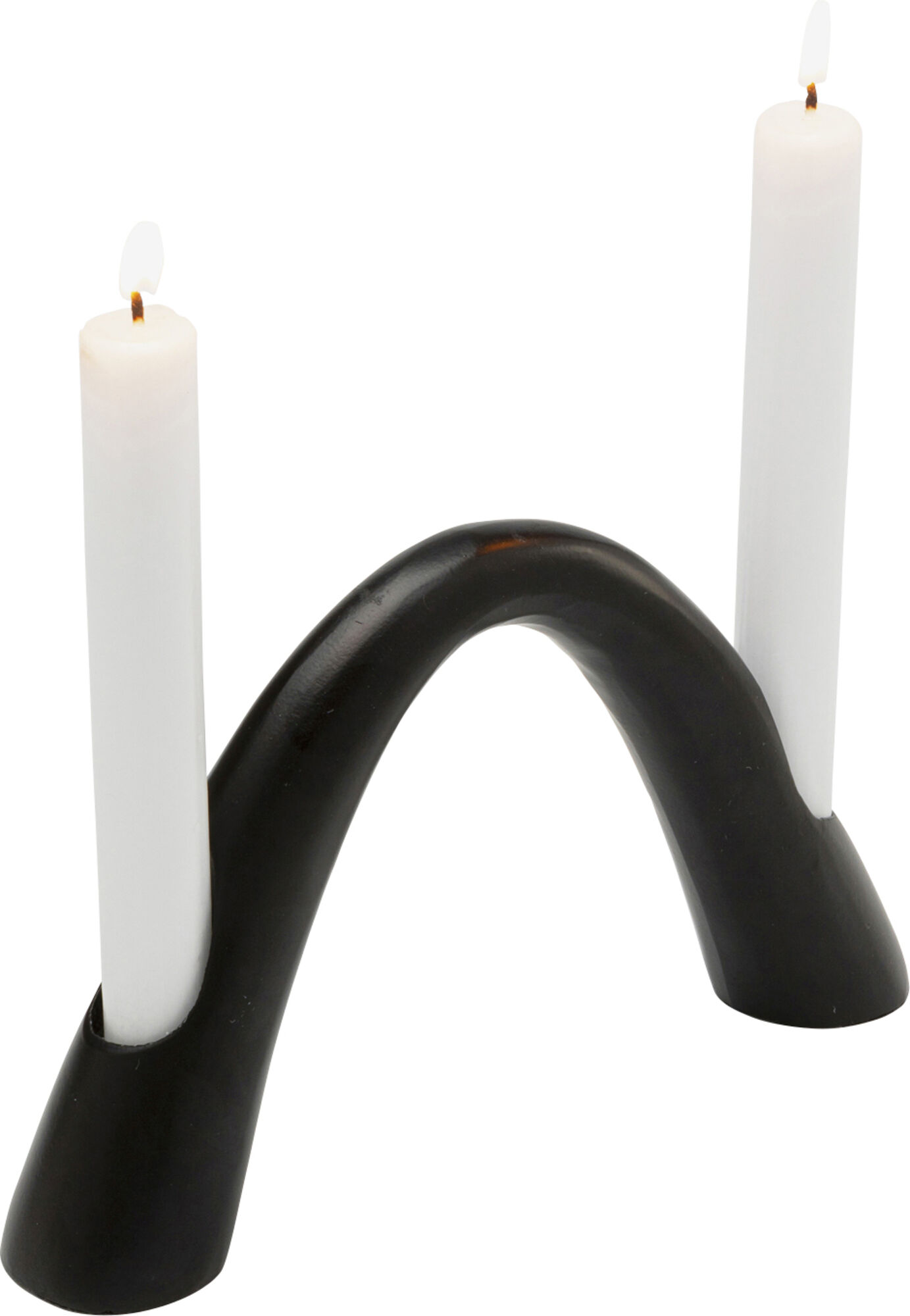 Candle Holder Bow Duo Black 13cm – billede-1.