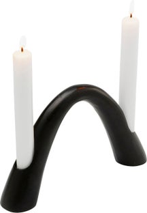 Portavelas Bow Duo Negro 13cm – Imagen-1.
