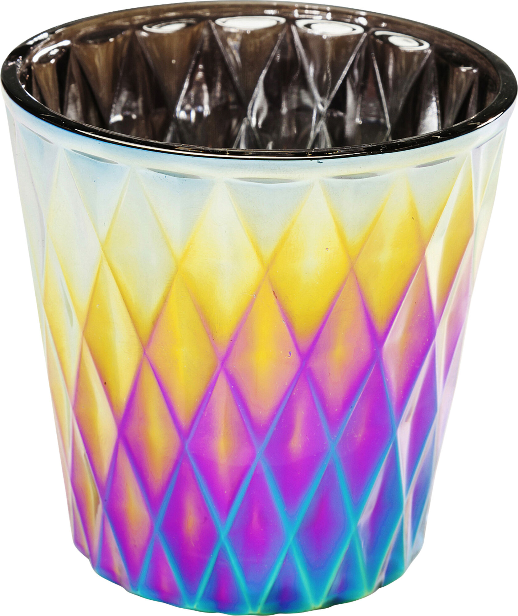 Świecznik Rainbow Comb Ø7x8 cm kolorowy – obraz-1