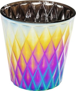 Świecznik Rainbow Comb Ø7x8 cm kolorowy – obraz-1