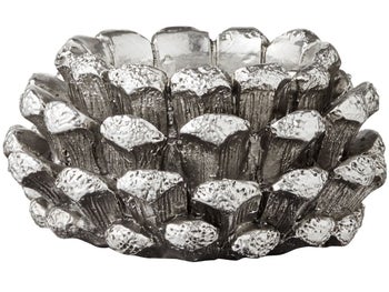 Świecznik Serafina Cone Ø9x5 cm antyczne srebro – obraz-1