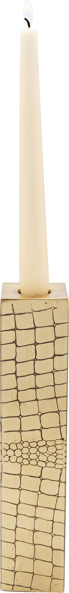 Świecznik stalowy złoty na 1 świecę 25 cm – grafika-1.