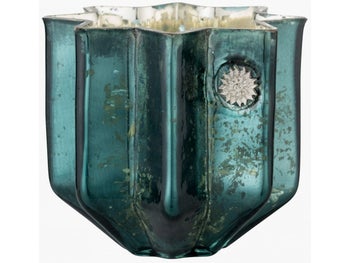 Świecznik Starlia 9x8 cm morska zieleń – obraz-1