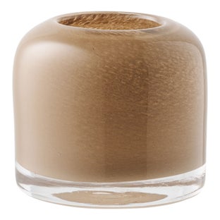 Świecznik szklany brązowy ø8x7,5 cm – grafika-1.