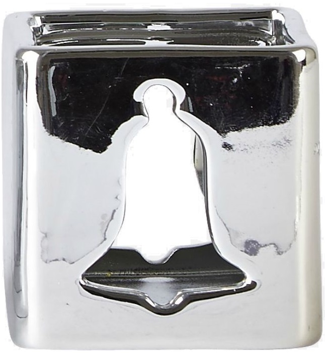 Świecznik Varis dzwonek 6x6 cm srebrny D – obraz-1