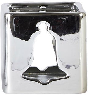 Świecznik Varis dzwonek 6x6 cm srebrny D – obraz-1