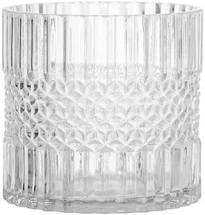 Świecznik szklany transparentny Ø13x12 cm – obraz-1