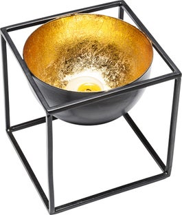 Świecznik Vulcano Frame duży czarno-złoty – obraz-1