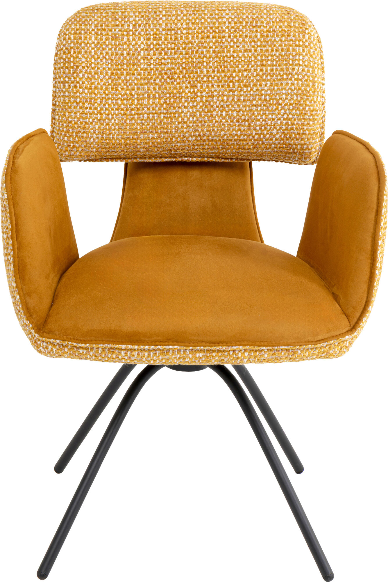 Silla giratoria con reposabrazos Helli Amarillo – Imagen-1.