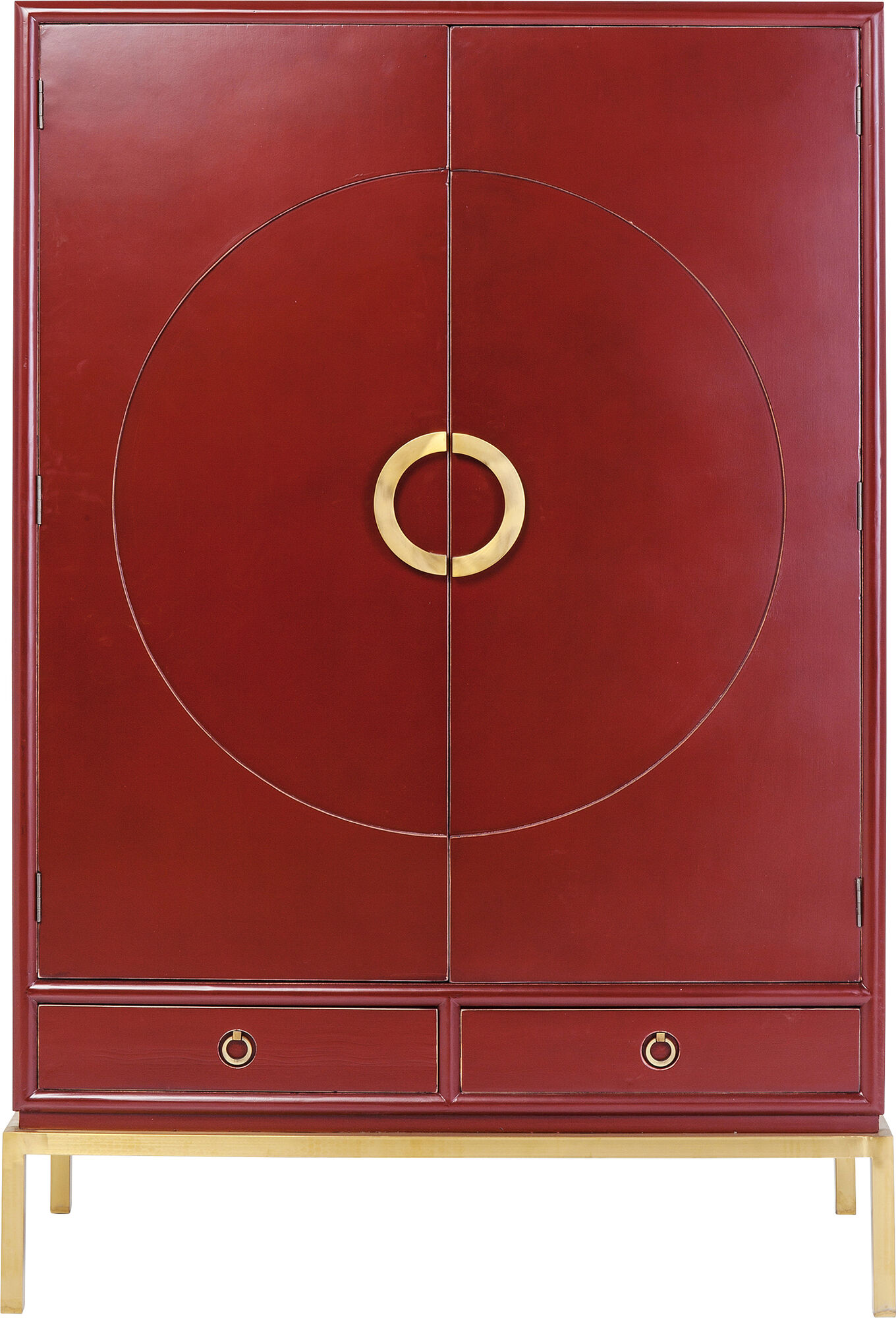 Szafa dwudrzwiowa czerwona 180x120 cm – obraz-1