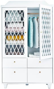 Szafa Harlequin 106x176 cm biała – obraz-1