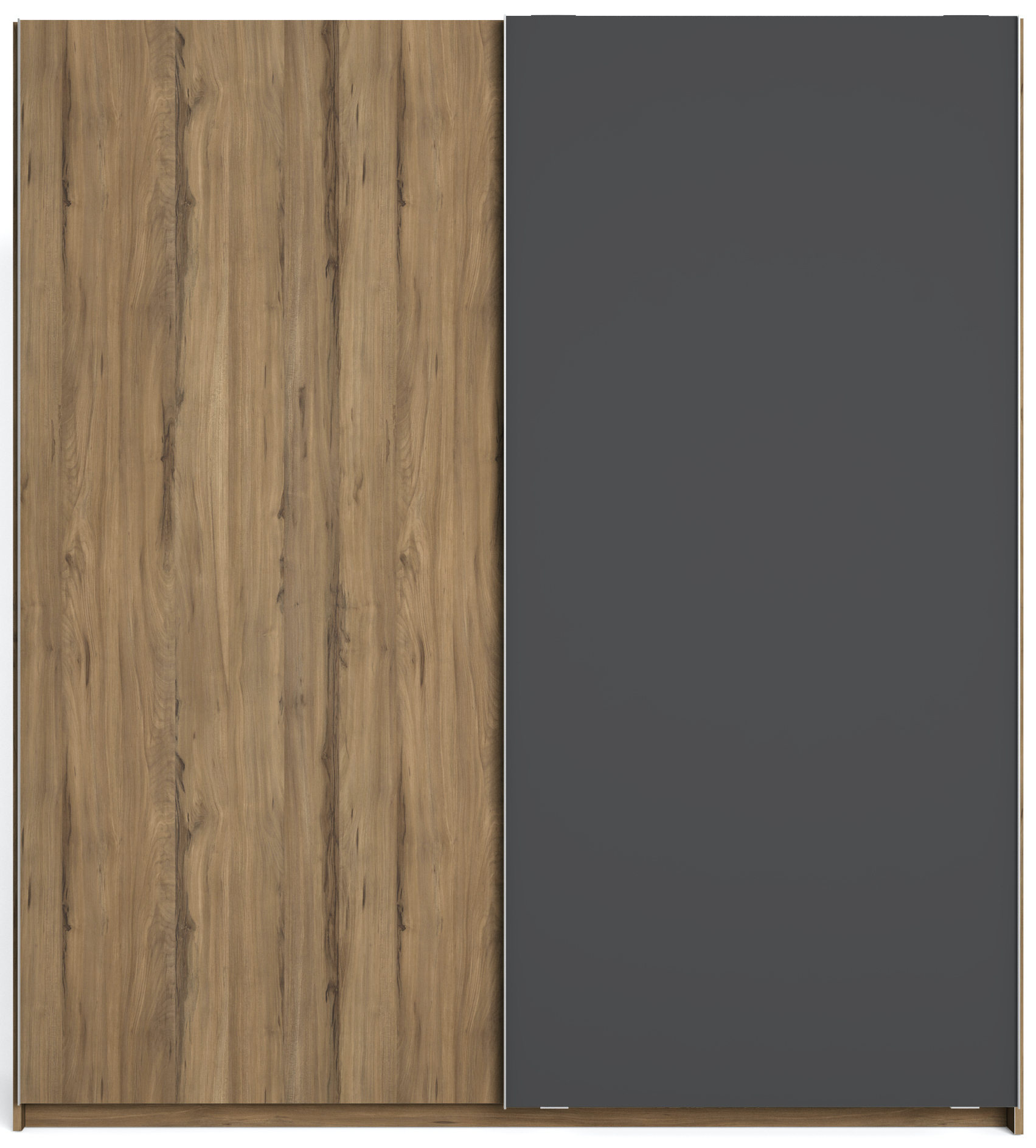 Szafa nowoczesna drzwi przesuwne 182x201 cm czarnoorzechowa mat