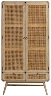 Szafa dwudrzwiowa drewniana brązowa 90 x 175 cm – obraz-1