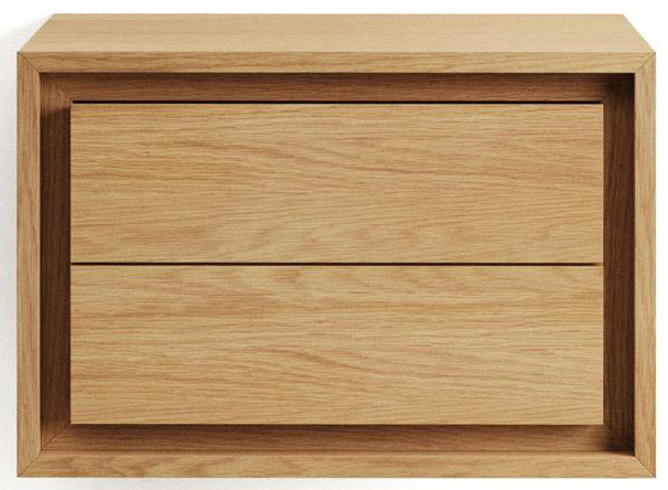 Szafka łazienkowa wisząca naturalna z litego drewna tekowego 60x45 cm – obraz-1