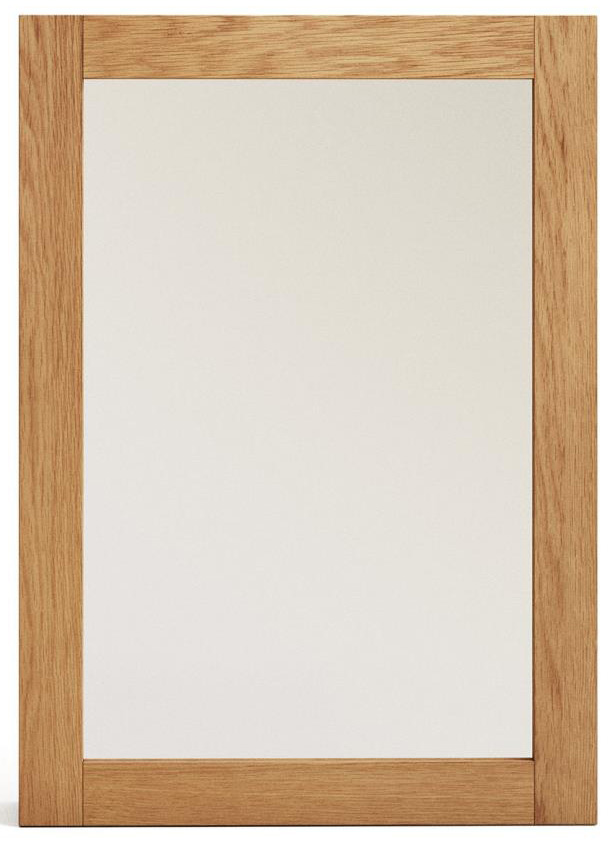 Szafka łazienkowa wisząca z lustrem drewno tekowe 50x70 cm – obraz-1