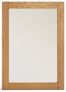 Szafka łazienkowa wisząca z lustrem drewno tekowe 50x70 cm – obraz-1