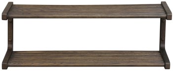Szafka na buty brązowa drewno dębowe 80x32 cm – obraz-1