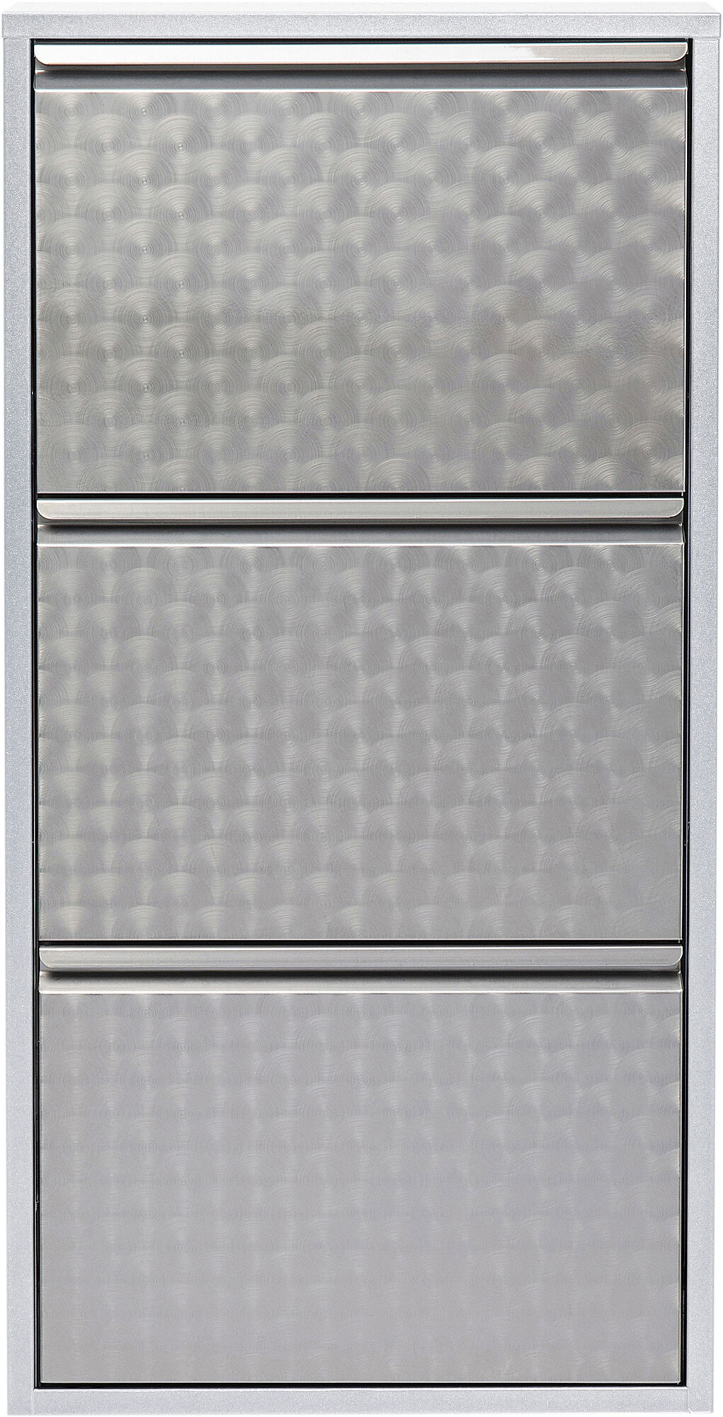 Caruso skoskab 3 låger, børstet stål – billede-1.