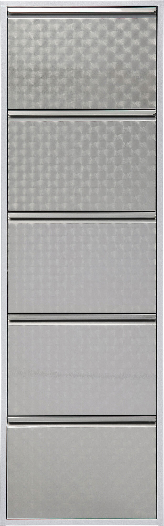 Skoskåp Caruso - Borstad Metall, 170x50cm - 5 Lådor – bild-1.