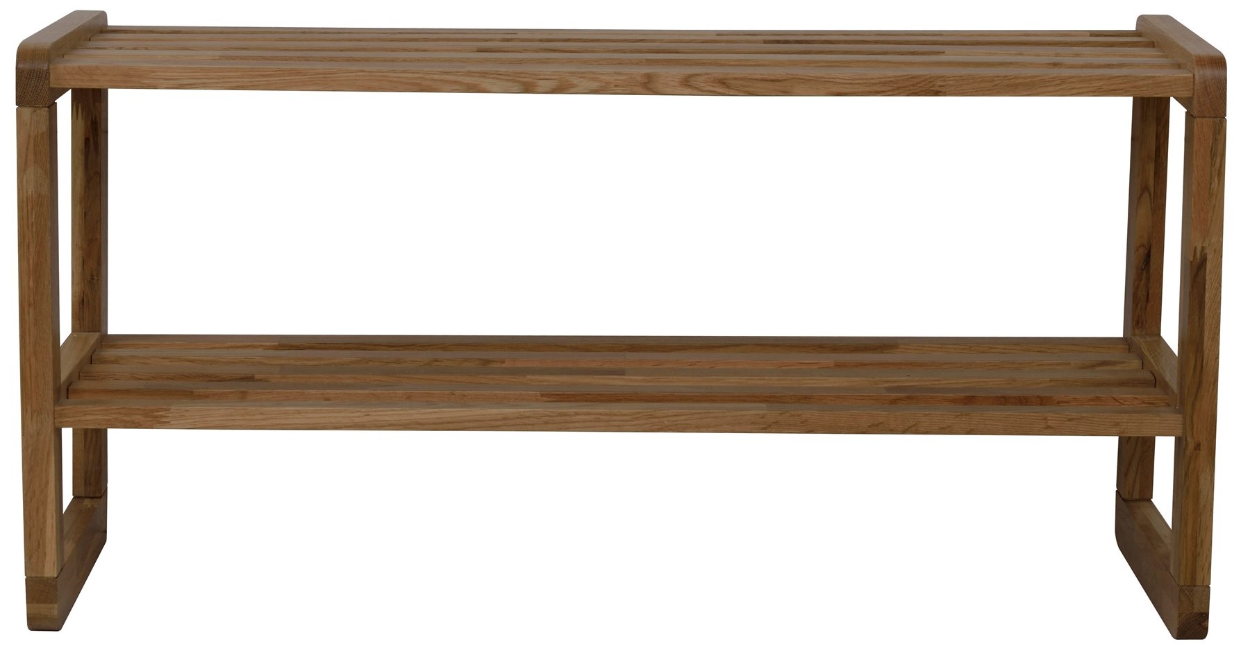 Szafka na buty z 2 półkami drewniana – obraz-1