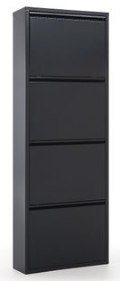 Szafka na buty metalowa grafitowa z 4 przegrodami 50x136 cm  – obraz-1