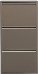 Szafka na buty stalowa 3 półki kolor taupe 50x103 cm – obraz-1