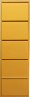 Szafka na buty stalowa 5 półek kolor żółty 50x170 cm – obraz-1