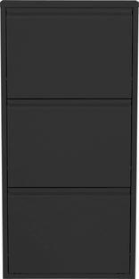 Szafka na buty stalowa czarna 3 przegródki 50x104 cm – obraz-1