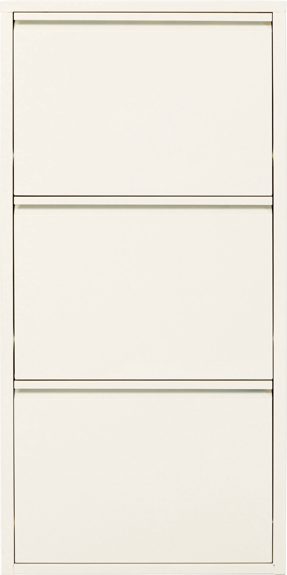 Zapatero de acero crema 3 compartimentos 50x104 cm – Imagen-1.