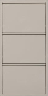 Szafka na buty stalowa kremowa 3 przegródki 50x104 cm – obraz-1