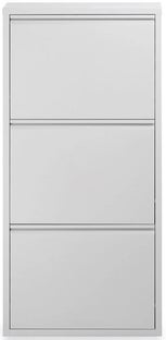 Szafka na buty metalowa biała z 5 przegrodami – obraz-1