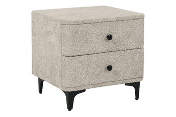 Szafka nocna Art Deco 45 cm boucle szarobeżowa – grafika-1.