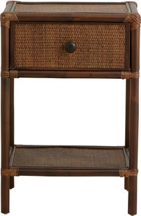 Szafka nocna boho bambus i rattan 45x66 cm – obraz-1